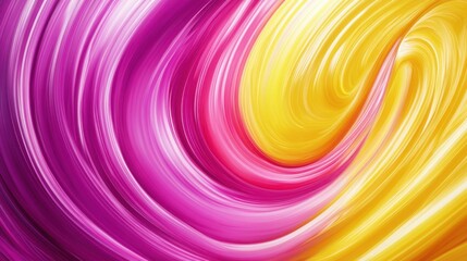 Obraz premium Swirling abstract pattern with vibrant hues of purple and yellow, creating a dynamic and mesmerizing visual experience