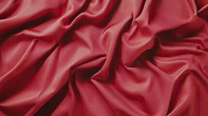 Obraz premium Luxurious red silk fabric draped to showcase its rich texture and abstract patterns, suitable for creative projects and commercial use