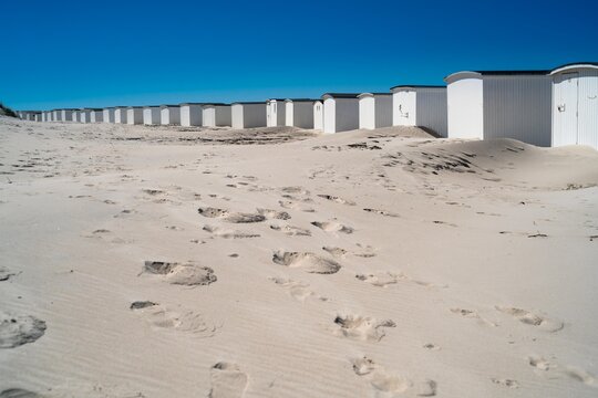 Lokken, Loekken, Strandh&auml;user Lokken, Fischerboote LokkenL&ouml;nstrup, L&ouml;nstrup D&auml;nemark, Danmark