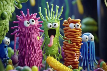Playful Animation of Gut Microbiome Characters