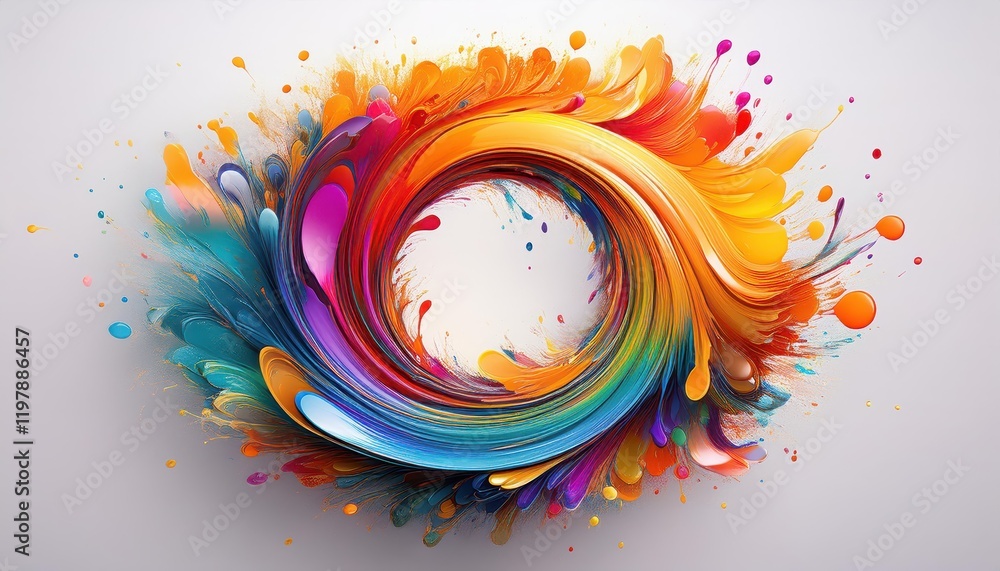 Poster dynamic kaleidoscope of swirling colors a vibrant and energetic depiction of liquid motion in an exu