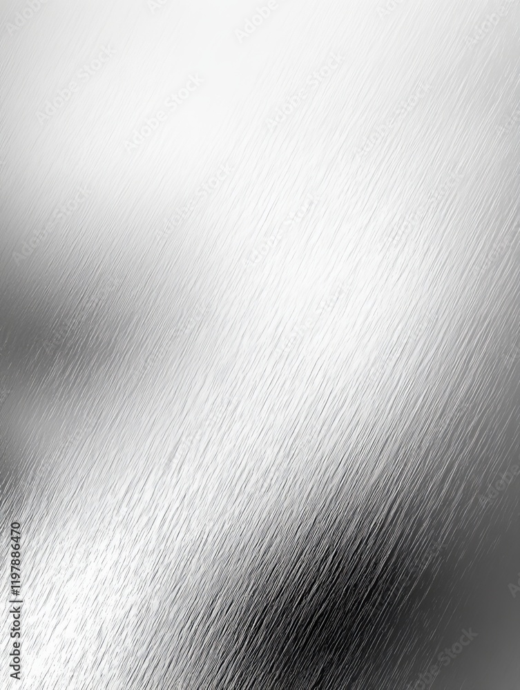 Poster this abstract design showcases shiny silver foil and metallic texture, with a blurred gradient and m