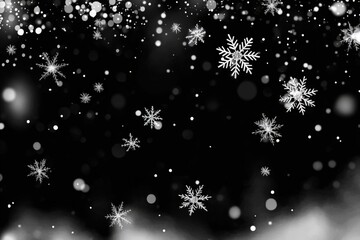 An artistic representation of snowflakes creating a tranquil winter atmosphere.