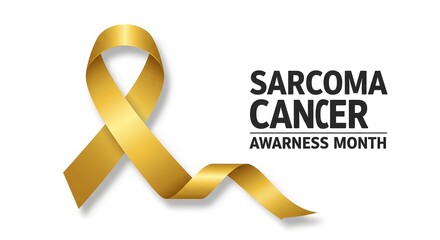 Yellow ribbon symbol designed for bone sarcoma awareness campaign emphasizing simplicity, strength, and hope for spreading awareness and care for bone cancer patient and survivor globally