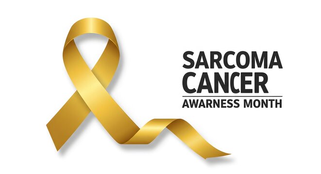 Yellow ribbon symbol designed for bone sarcoma awareness campaign emphasizing simplicity, strength, and hope for spreading awareness and care for bone cancer patient and survivor globally