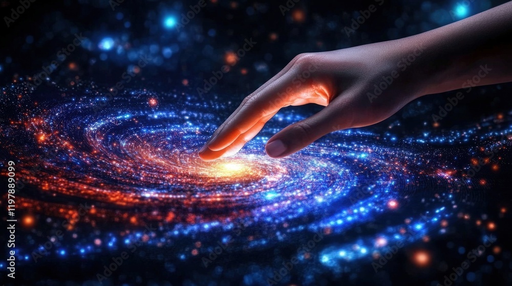 Aufkleber capturing the essence of data flow through a tactile experience.