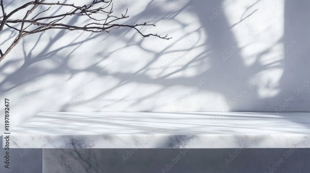 Poster a serene setting combining natural elements and modern design for captivating displays.