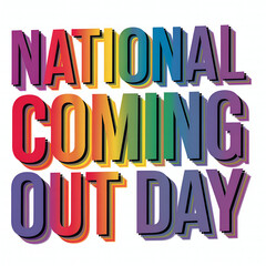 Fototapeta premium national coming out day