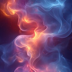 Fototapeta premium Soft velvet patterns mixed with swirling abstract smoke picture