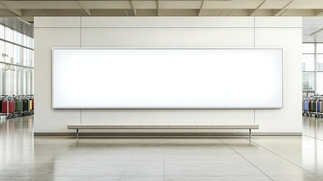 Versatile advertising space designed for promotional use in airports.