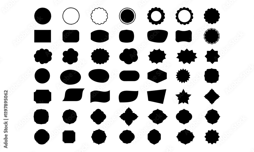 Poster blob shape organic, vector illustration set. collection from abstract forms for design and paint. li