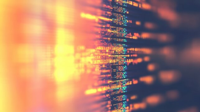 Artistic representation of coding in a closeup, focusing on web development.