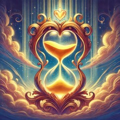 Elegant Timepiece in Celestial Clouds