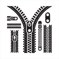 zipper silhouette on white background  © Arafat