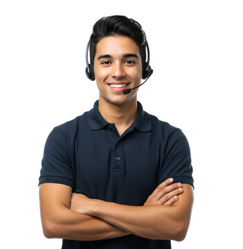 Male customer support operator.