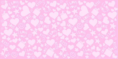 Love seamless pattern. Good for textile fabric design, wrapping paper, website wallpapers, textile, wallpaper and apparel. Great for Valentine's Day, Mother's Day, vector illustration