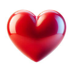red heart isolated on white