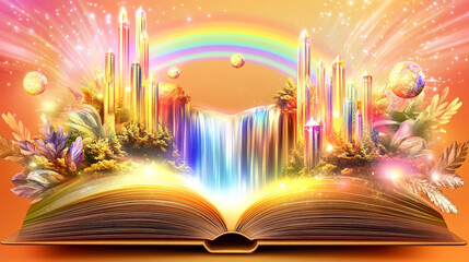 Enchanting Crystal City Revealed in Open Book