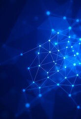 Obraz premium Abstract Network Connections, Digital Communication, Technology Background