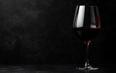 A romantic setting unfolds with a glass of red wine casting a warm glow on a beautifully adorned table, perfect for an intimate Valentine's Day celebration.