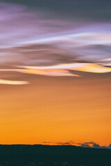 Mother-of-pearl clouds above Toten, Norway, in January 2025.