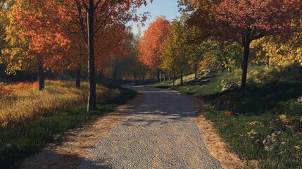 Naklejka premium Autumnal Forest Path