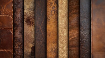 Various Textures of Distressed and Vintage Leather Backgrounds