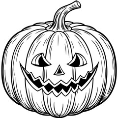 halloween pumpkin isolated on white background