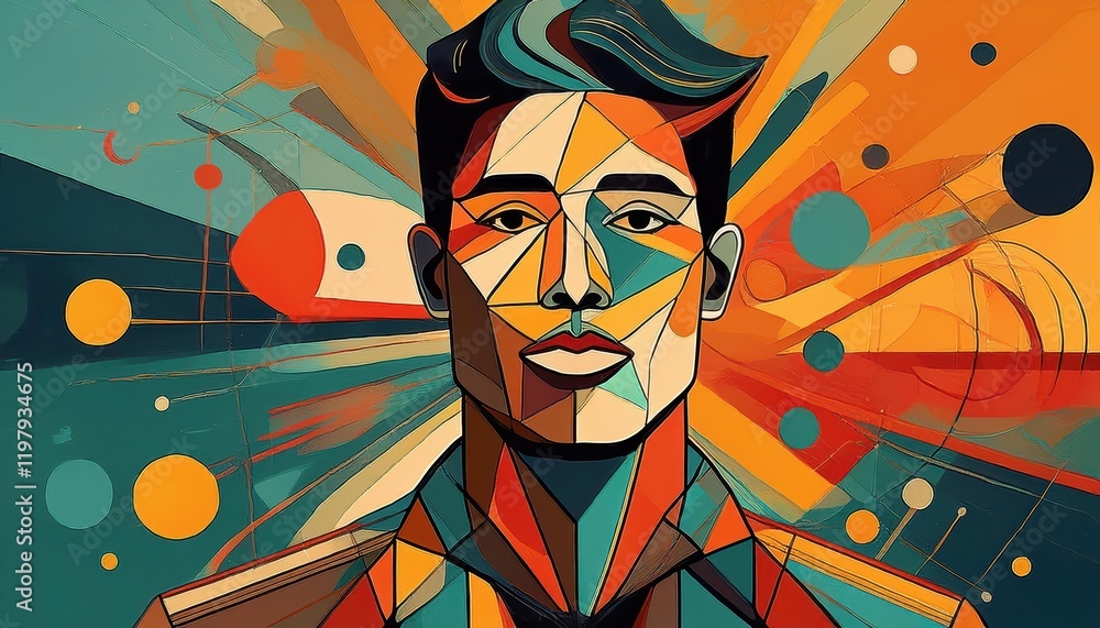 Poster striking black and white abstract portraiture highlighting textured patterns and intricate shadows o