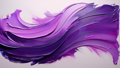 Vibrant Abstract Purple Paint Brush Stroke Artwork with Textured Hues, Displaying Artistic...