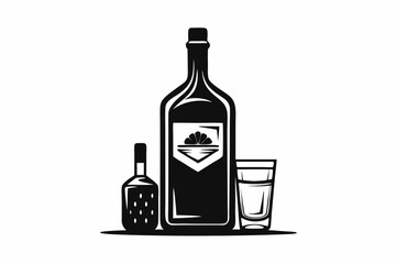 alcohol liquor sublimation black and white color