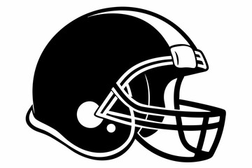 American football helmet silhouette vector