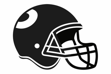 American football helmet silhouette vector