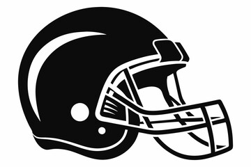 American football helmet silhouette vector
