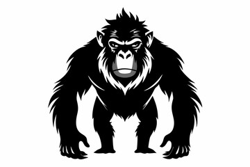animals ape sublimation black and white color