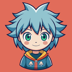 anime style of a cute character