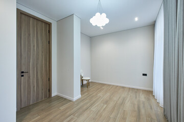 empty room with door