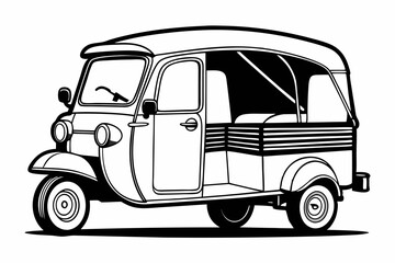 auto rickshaw with driver