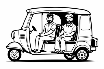 auto rickshaw with driver