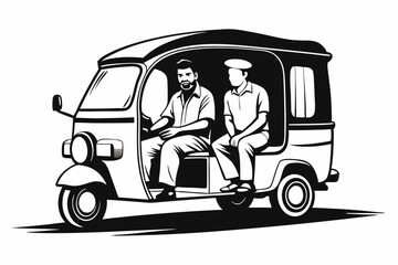 auto rickshaw with driver