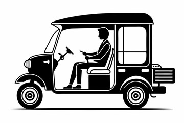 auto rickshaw with driver
