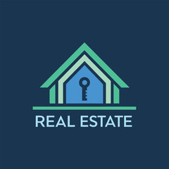 Professional real estate logo vector art illustration for business branding and company identity. Clean, modern, and creative design for realty, property, and corporate needs.