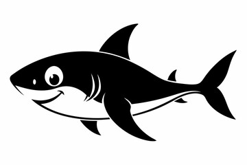 Obraz premium baby shark silhouette