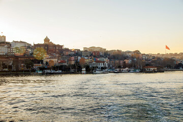 Obraz premium coast of fener balata town in istanbul, constantinople 