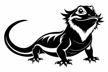  bearded dragon  silhouetted 