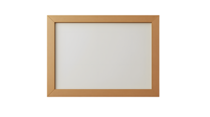 Wooden Frame Mockup with Blank Space, Minimalistic Background for Art and Photos