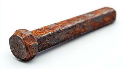 Rusty Metal Bolt Close-up: A Study in Corrosion