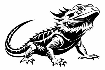bearded dragon silhouette