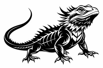 bearded dragon silhouette