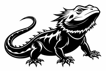 bearded dragon silhouette
